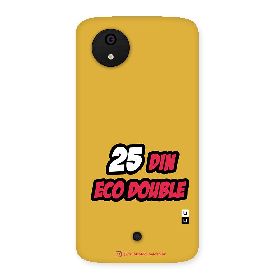25 Din Eco Double Mustard Yellow Back Case for Micromax Canvas A1