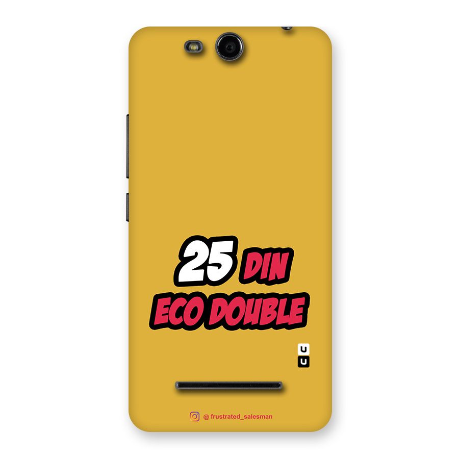 25 Din Eco Double Mustard Yellow Back Case for Micromax Canvas Juice 3 Q392