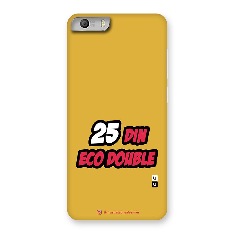 25 Din Eco Double Mustard Yellow Back Case for Micromax Canvas Knight 2