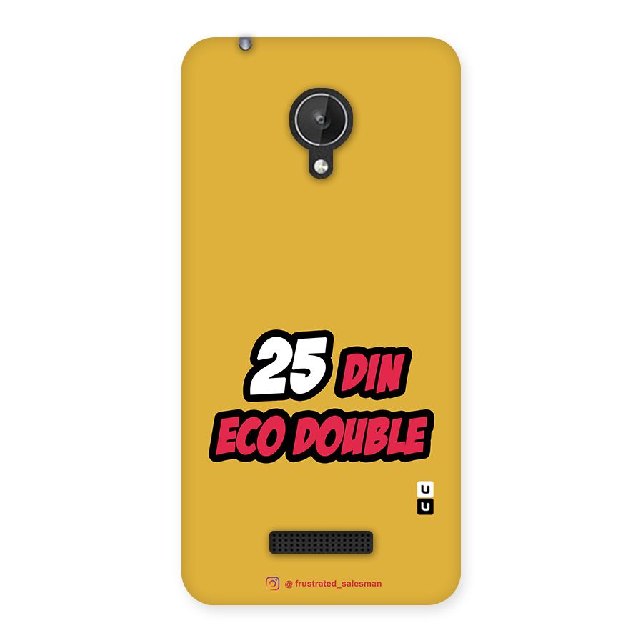 25 Din Eco Double Mustard Yellow Back Case for Micromax Canvas Spark Q380