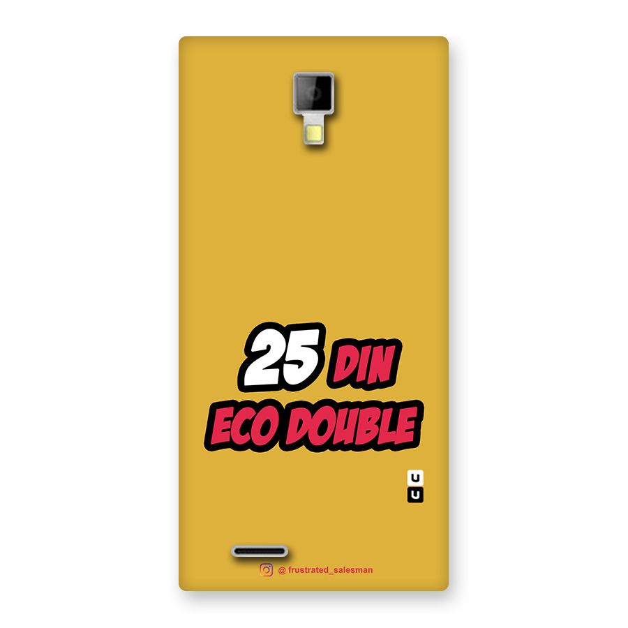 25 Din Eco Double Mustard Yellow Back Case for Micromax Canvas Xpress A99