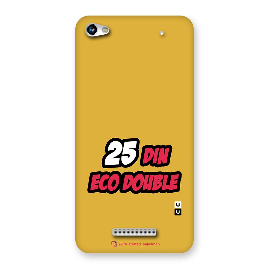 25 Din Eco Double Mustard Yellow Back Case for Micromax Hue 2