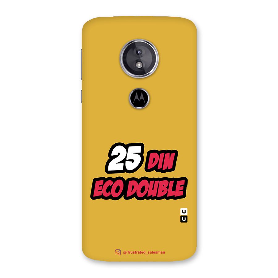 25 Din Eco Double Mustard Yellow Back Case for Moto E5