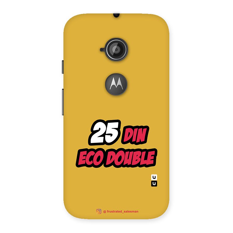 25 Din Eco Double Mustard Yellow Back Case for Moto E 2nd Gen