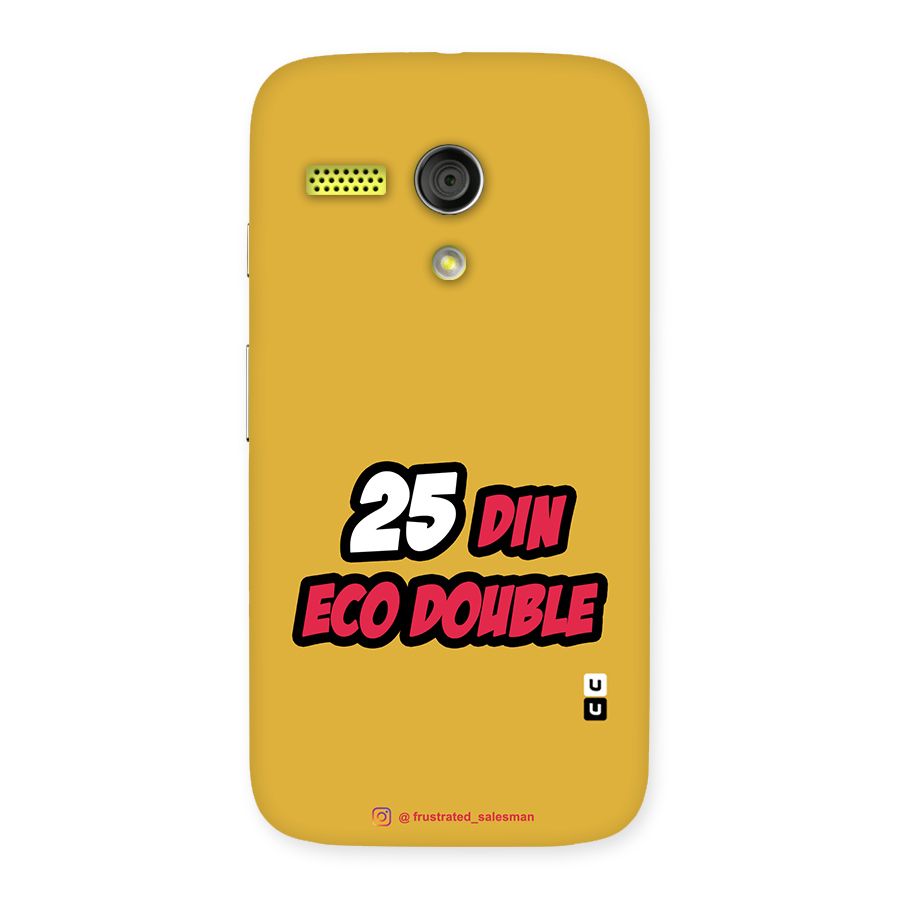 25 Din Eco Double Mustard Yellow Back Case for Moto G