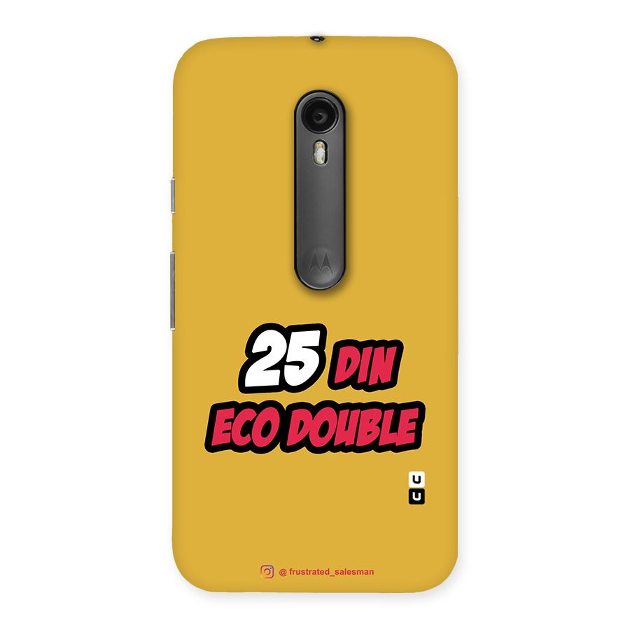 25 Din Eco Double Mustard Yellow Back Case for Moto G3