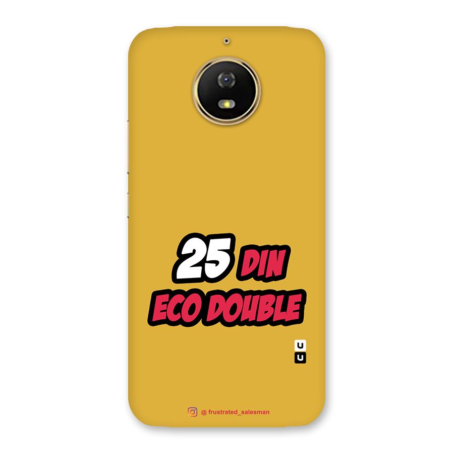 25 Din Eco Double Mustard Yellow Back Case for Moto G5s