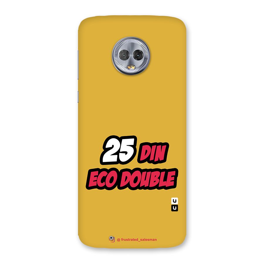 25 Din Eco Double Mustard Yellow Back Case for Moto G6