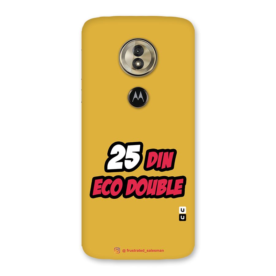 25 Din Eco Double Mustard Yellow Back Case for Moto G6 Play