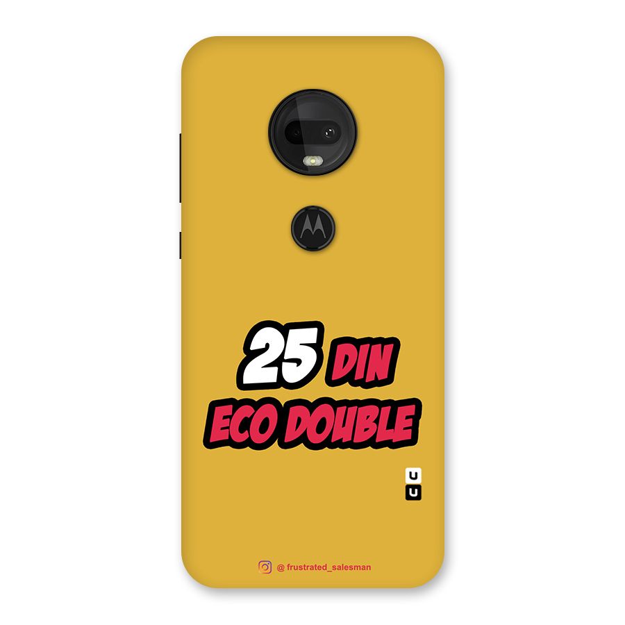 25 Din Eco Double Mustard Yellow Back Case for Moto G7