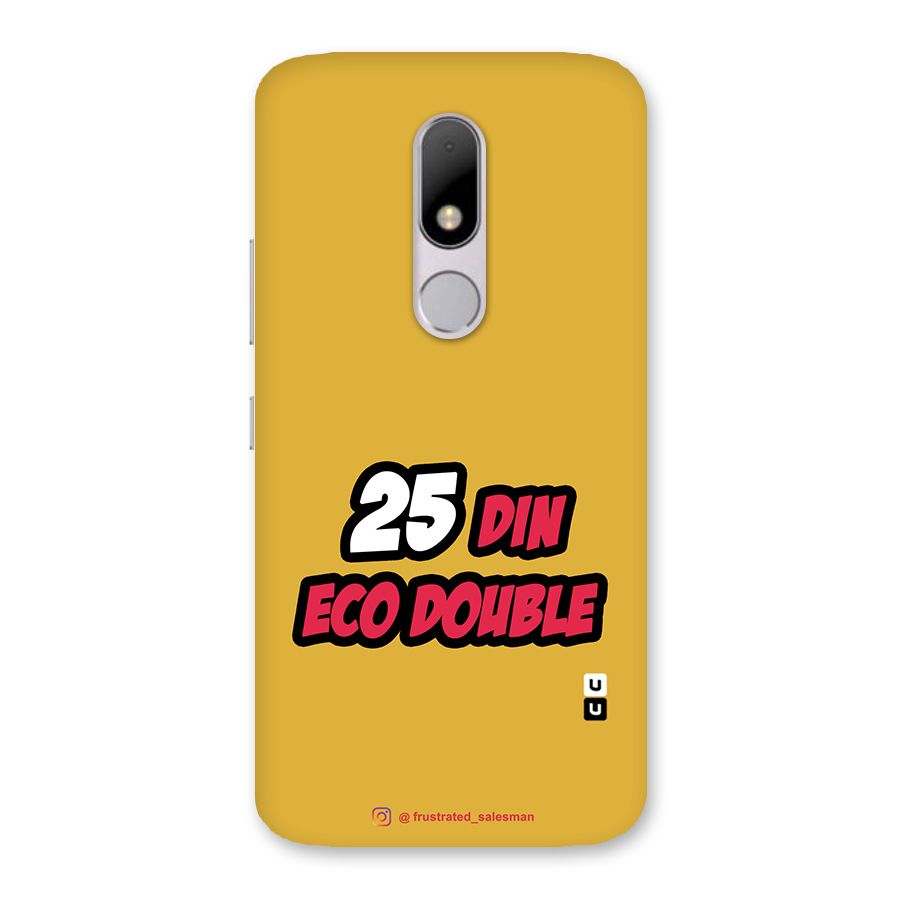 25 Din Eco Double Mustard Yellow Back Case for Moto M