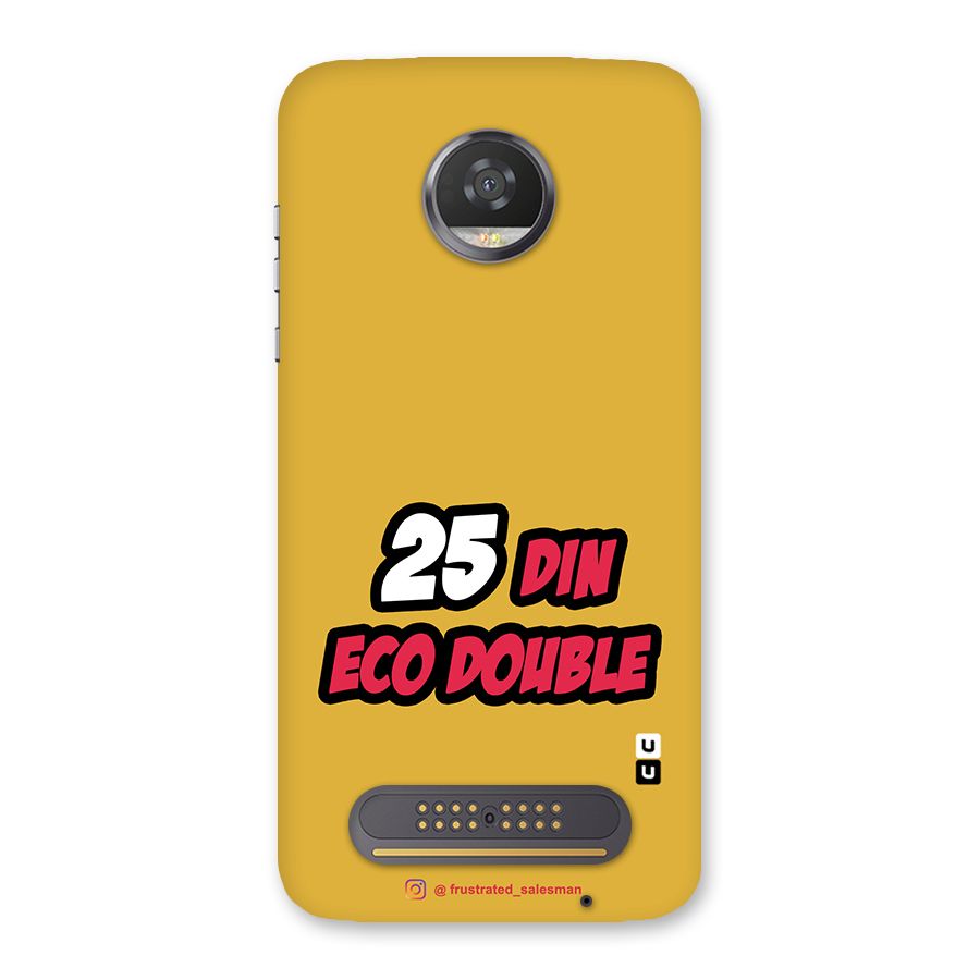 25 Din Eco Double Mustard Yellow Back Case for Moto Z2 Play