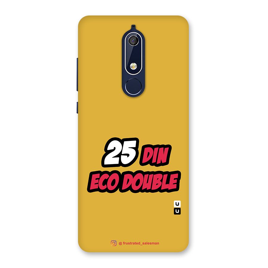 25 Din Eco Double Mustard Yellow Back Case for Nokia 5.1