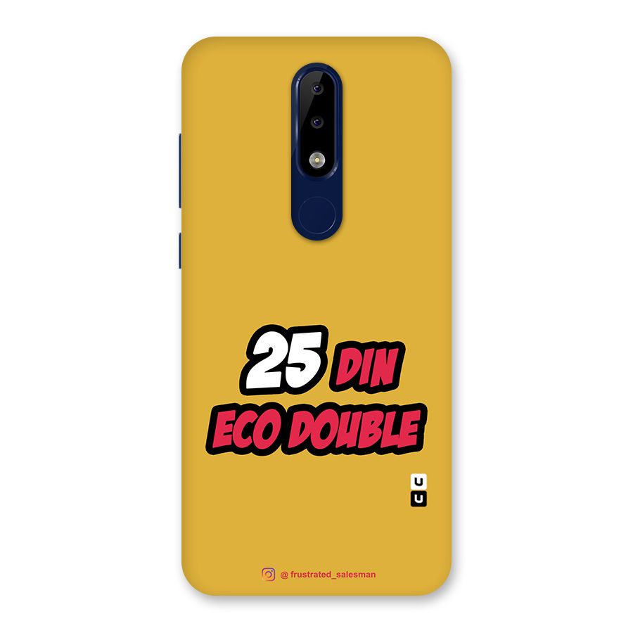 25 Din Eco Double Mustard Yellow Back Case for Nokia 5.1 Plus