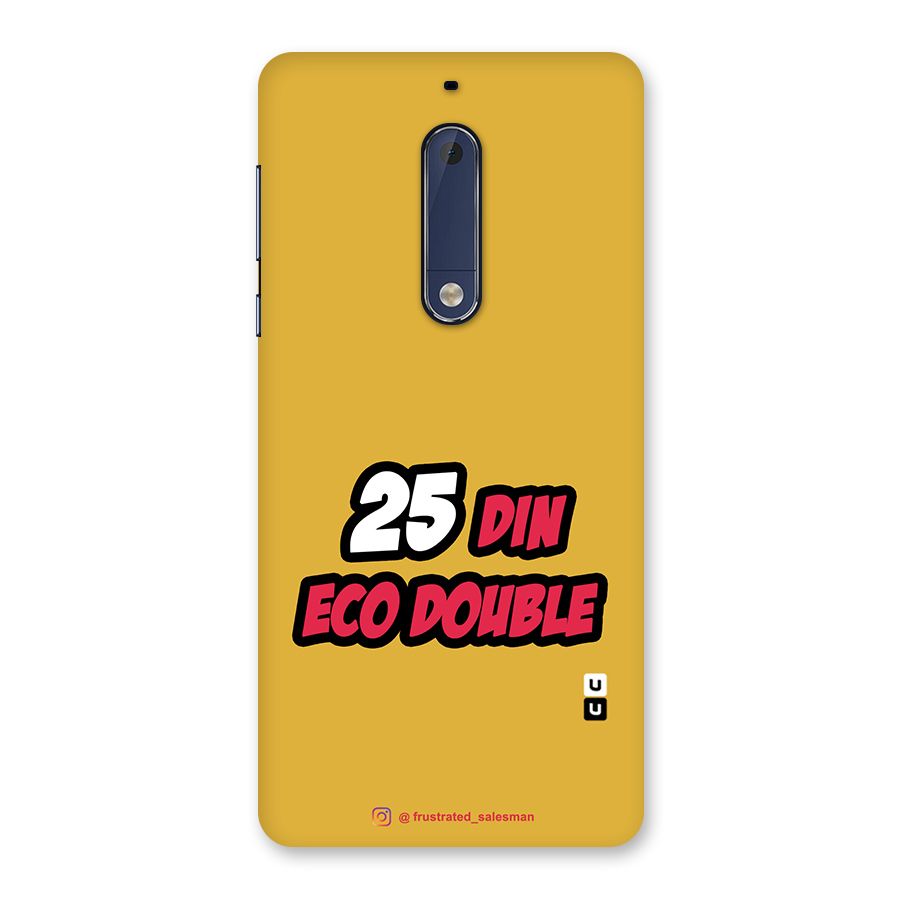 25 Din Eco Double Mustard Yellow Back Case for Nokia 5