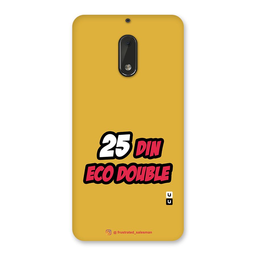 25 Din Eco Double Mustard Yellow Back Case for Nokia 6
