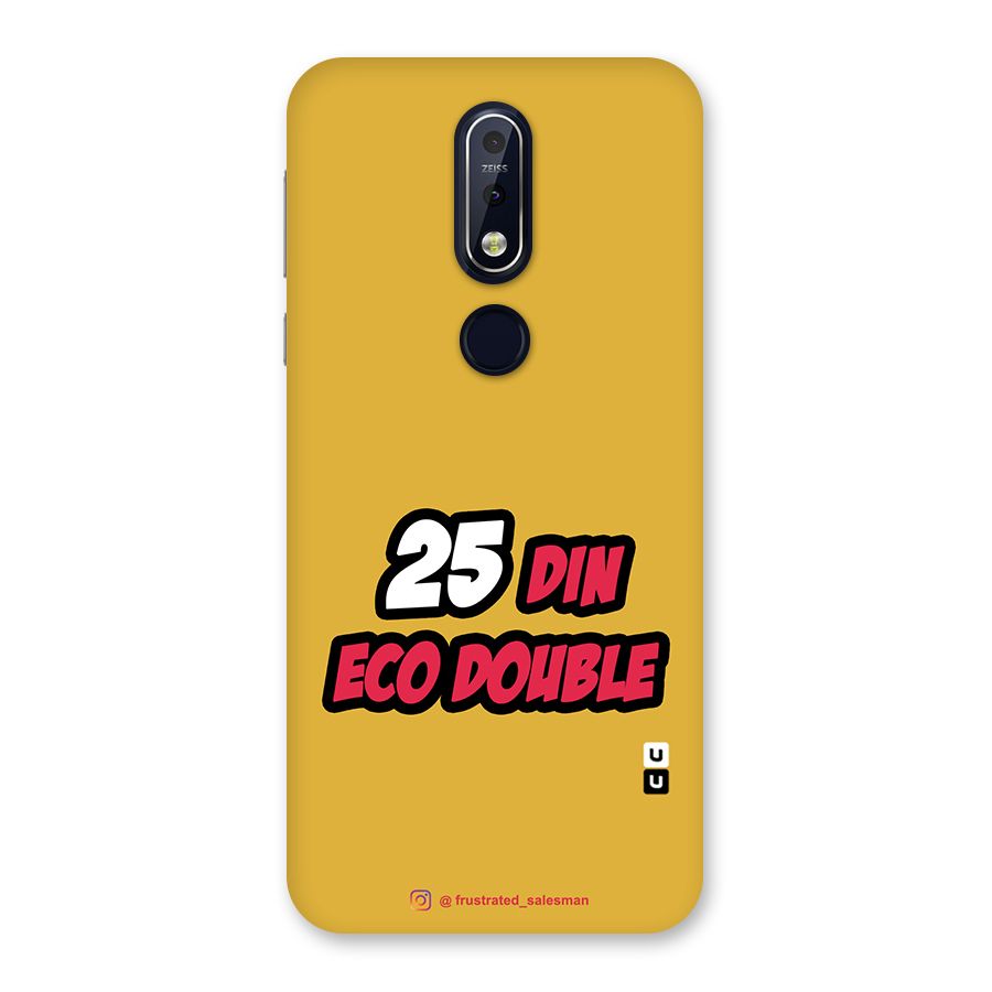 25 Din Eco Double Mustard Yellow Back Case for Nokia 7.1