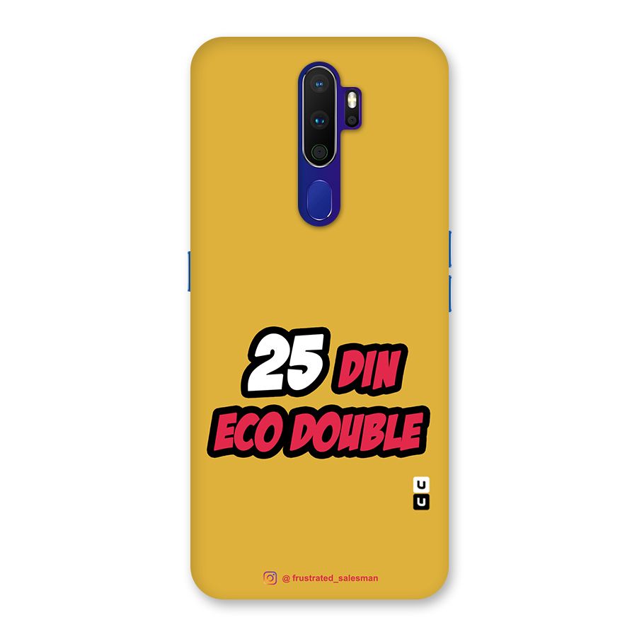 25 Din Eco Double Mustard Yellow Back Case for Oppo A9 (2020)