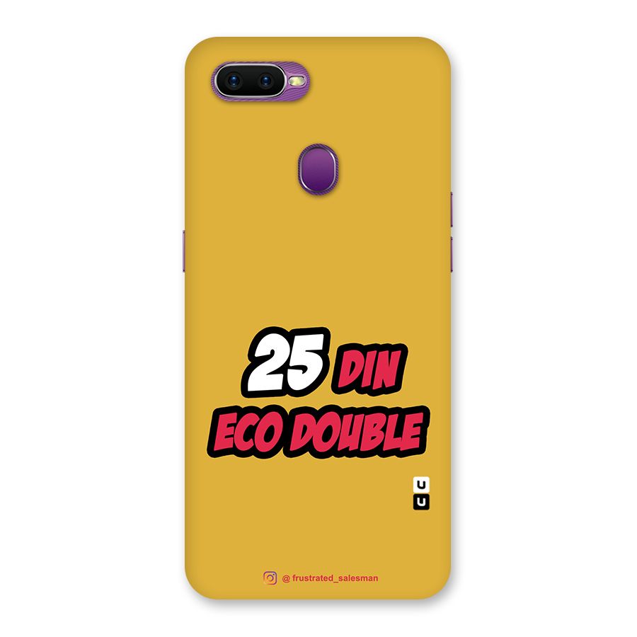 25 Din Eco Double Mustard Yellow Back Case for Oppo F9