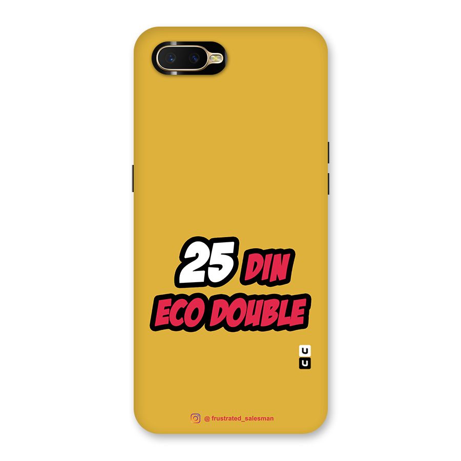 25 Din Eco Double Mustard Yellow Back Case for Oppo K1