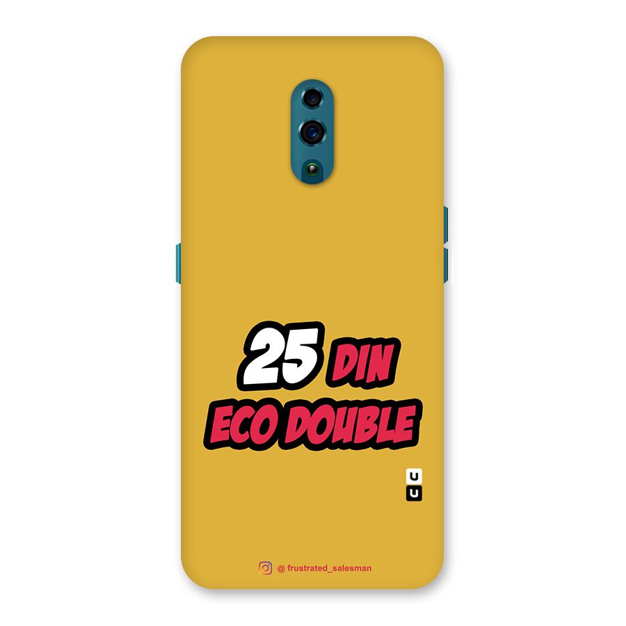 25 Din Eco Double Mustard Yellow Back Case for Oppo Reno