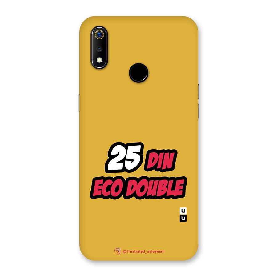 25 Din Eco Double Mustard Yellow Back Case for Realme 3