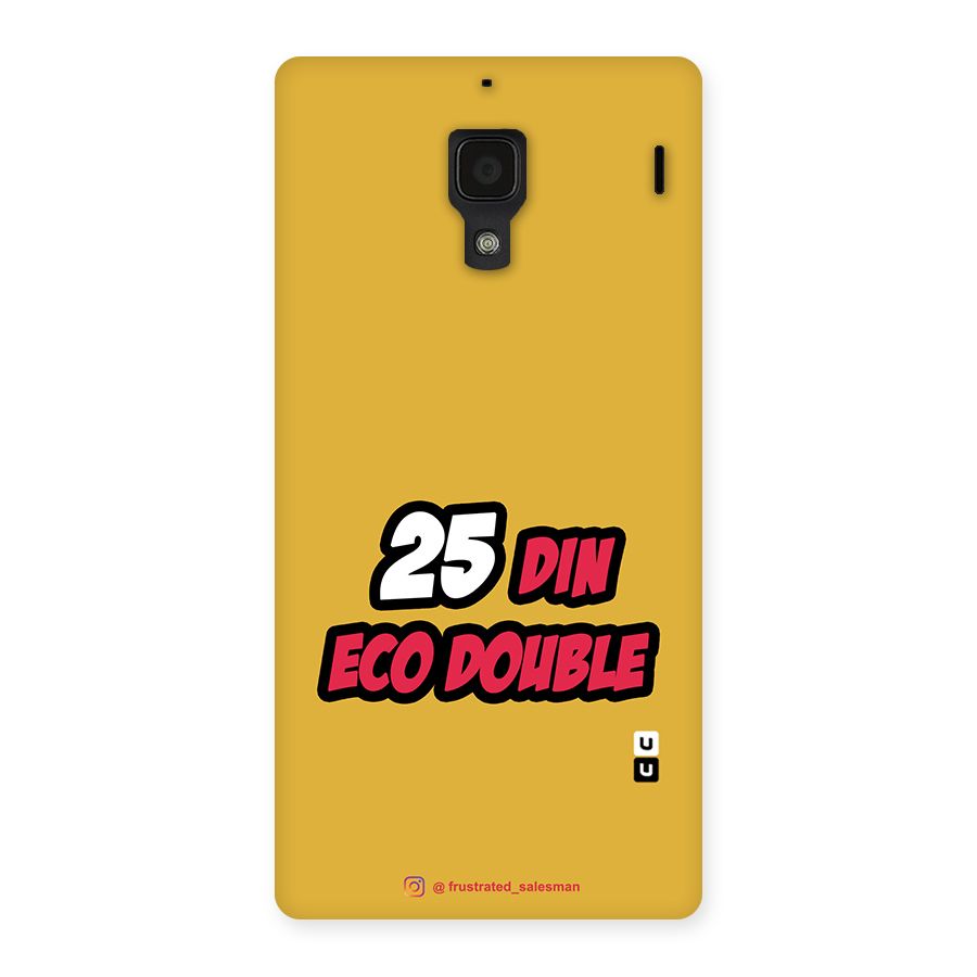 25 Din Eco Double Mustard Yellow Back Case for Redmi 1S