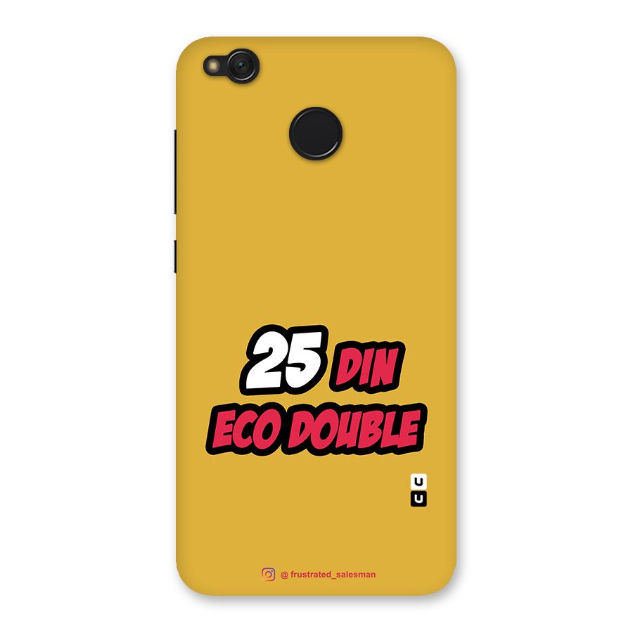25 Din Eco Double Mustard Yellow Back Case for Redmi 4