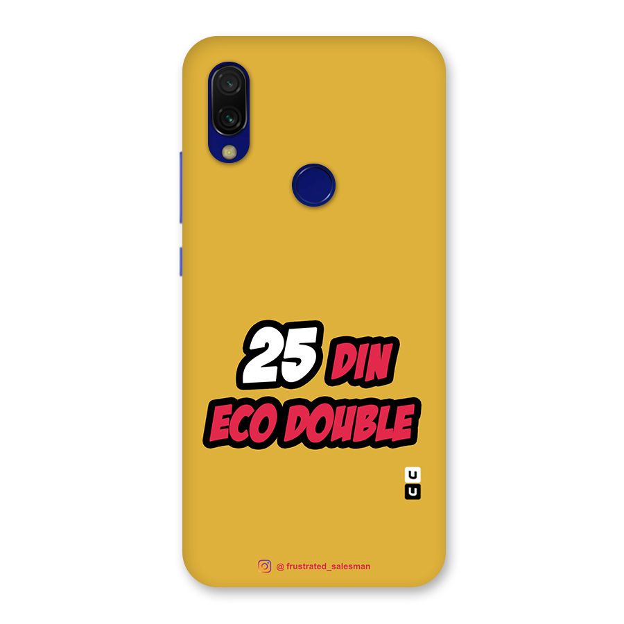 25 Din Eco Double Mustard Yellow Back Case for Redmi 7