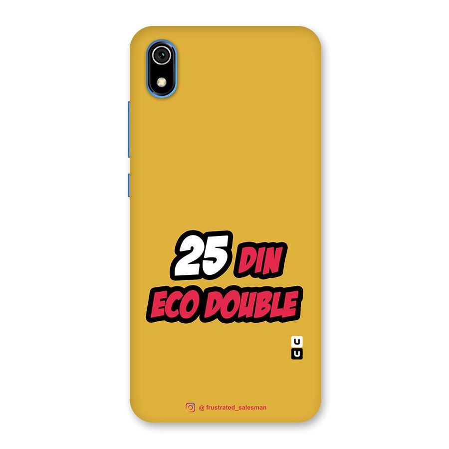 25 Din Eco Double Mustard Yellow Back Case for Redmi 7A