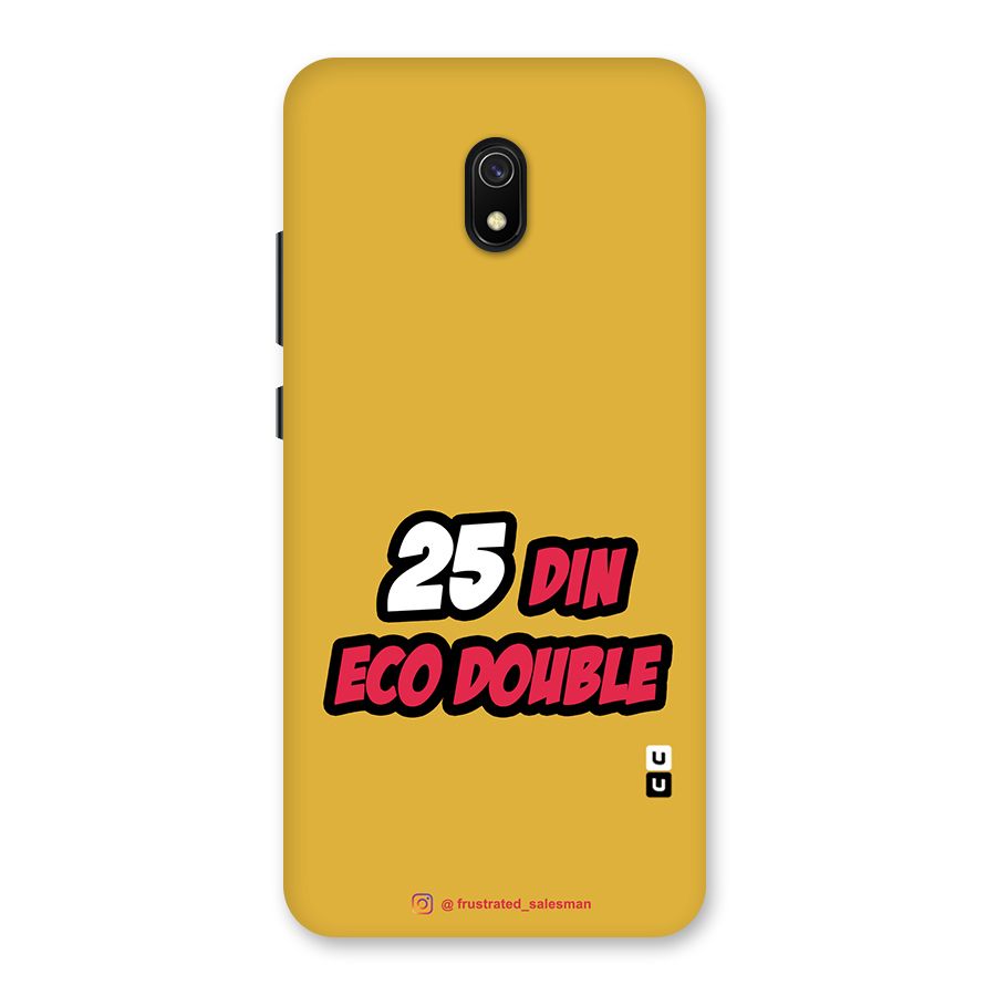 25 Din Eco Double Mustard Yellow Back Case for Redmi 8A