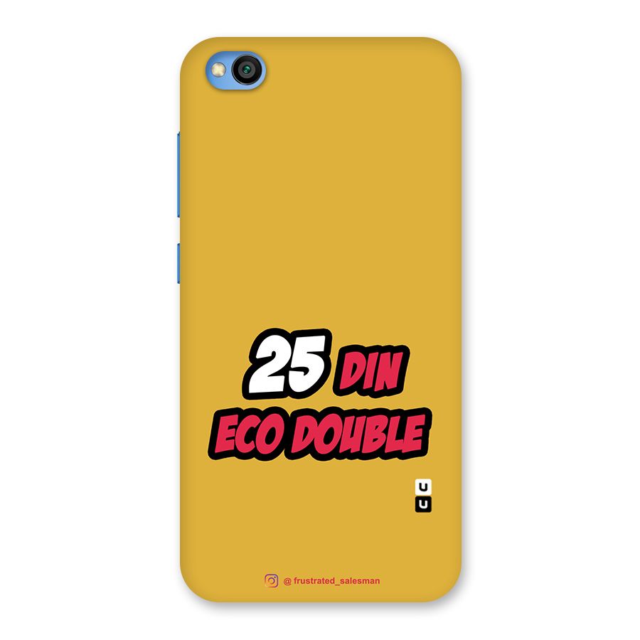25 Din Eco Double Mustard Yellow Back Case for Redmi Go
