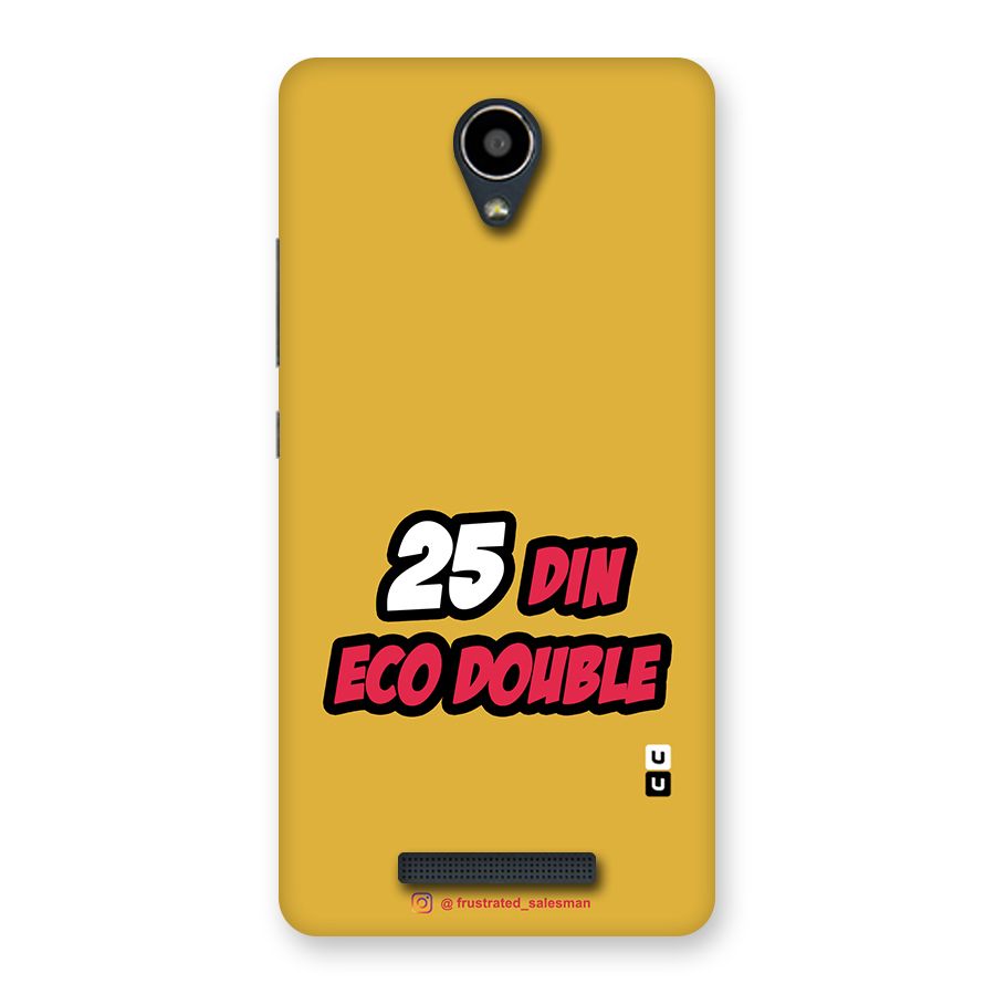 25 Din Eco Double Mustard Yellow Back Case for Redmi Note 2