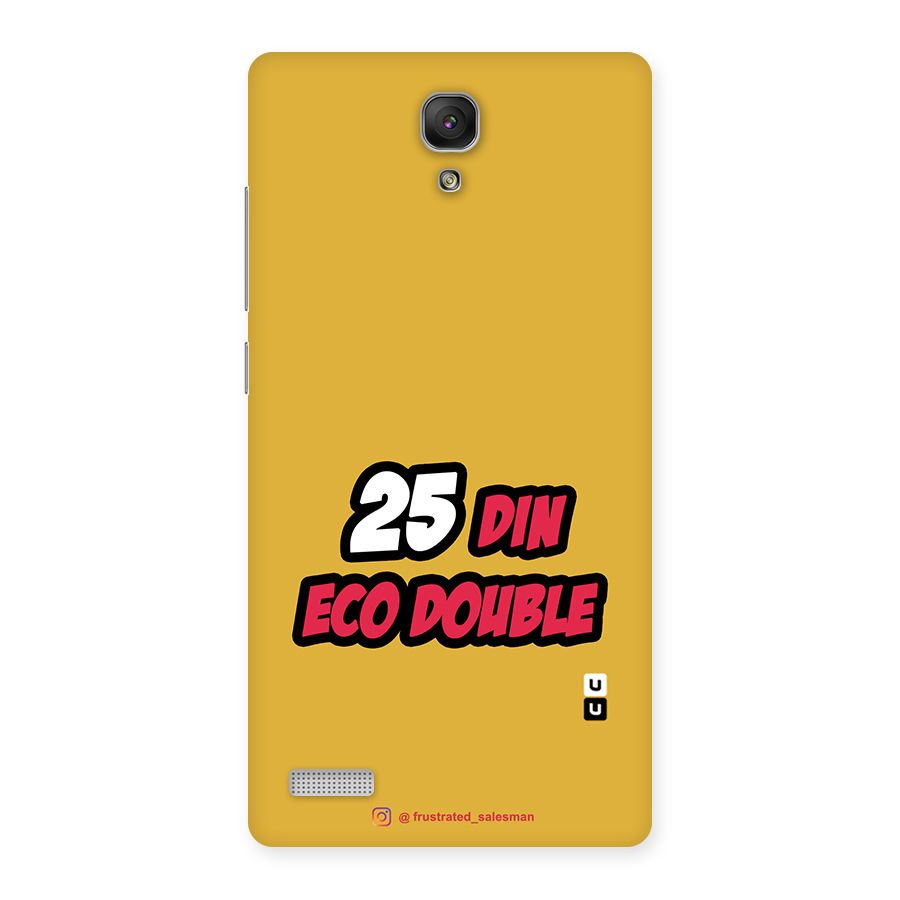 25 Din Eco Double Mustard Yellow Back Case for Redmi Note Prime