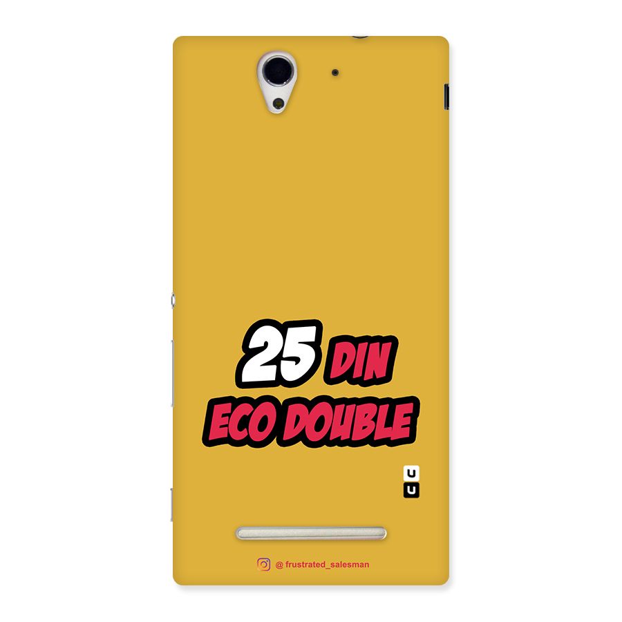 25 Din Eco Double Mustard Yellow Back Case for Sony Xperia C3