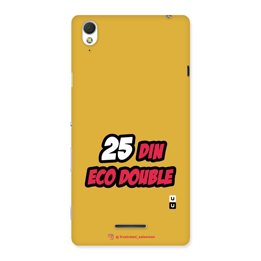 25 Din Eco Double Mustard Yellow Back Case for Sony Xperia T3