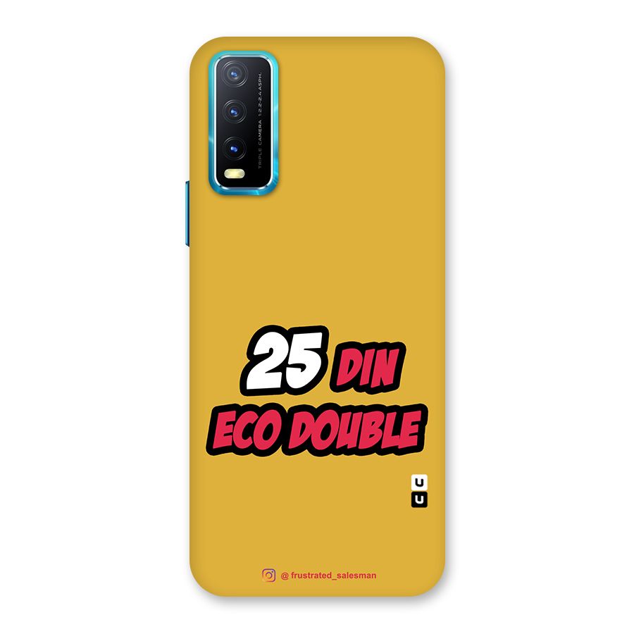 25 Din Eco Double Mustard Yellow Back Case for Vivo Y20A