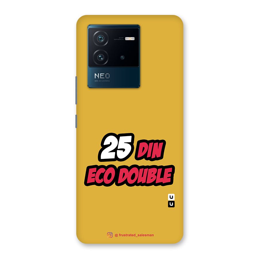25 Din Eco Double Mustard Yellow Back Case for Vivo iQOO Neo 6 5G