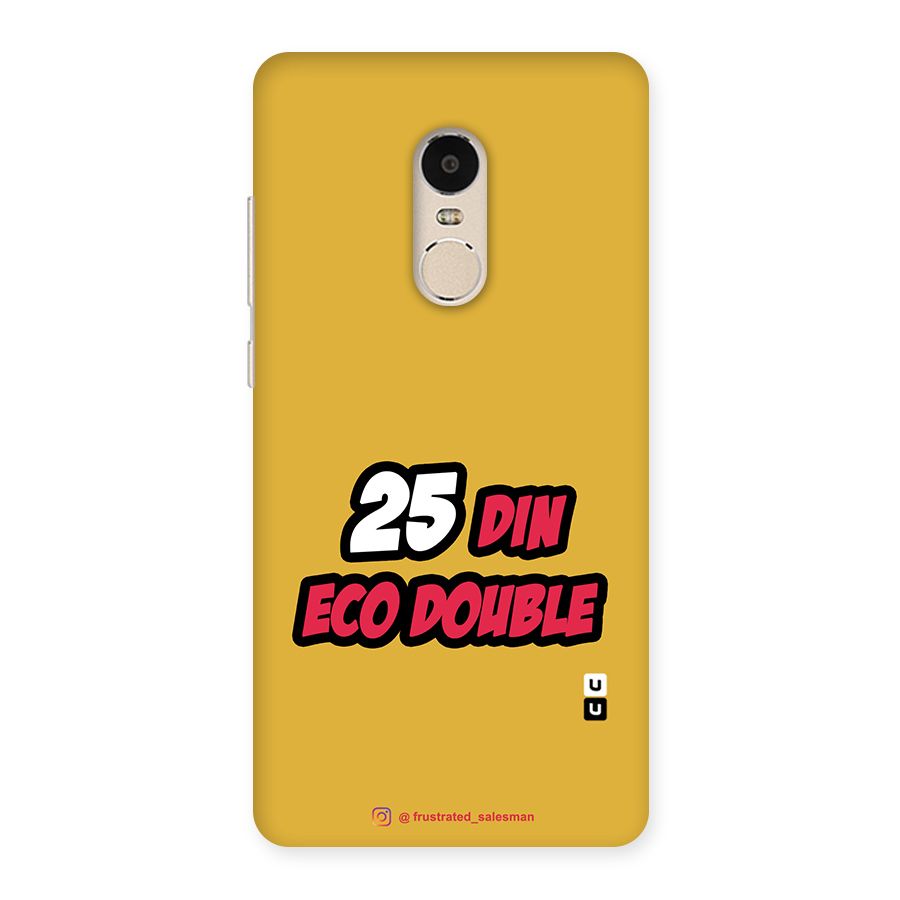 25 Din Eco Double Mustard Yellow Back Case for Xiaomi Redmi Note 4