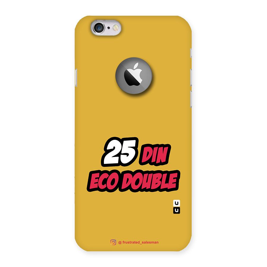 25 Din Eco Double Mustard Yellow Back Case for iPhone 6 Logo Cut
