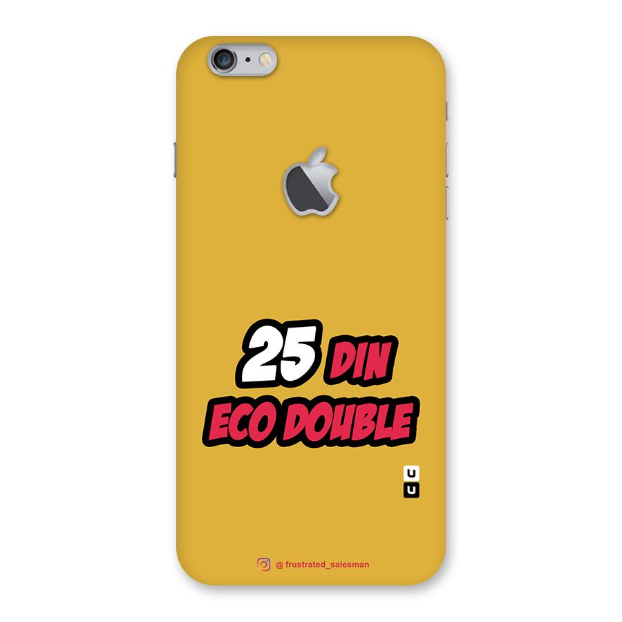 25 Din Eco Double Mustard Yellow Back Case for iPhone 6 Plus 6S Plus Logo Cut