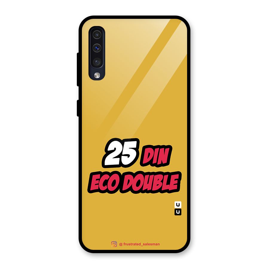 25 Din Eco Double Mustard Yellow Glass Back Case for Galaxy A30s