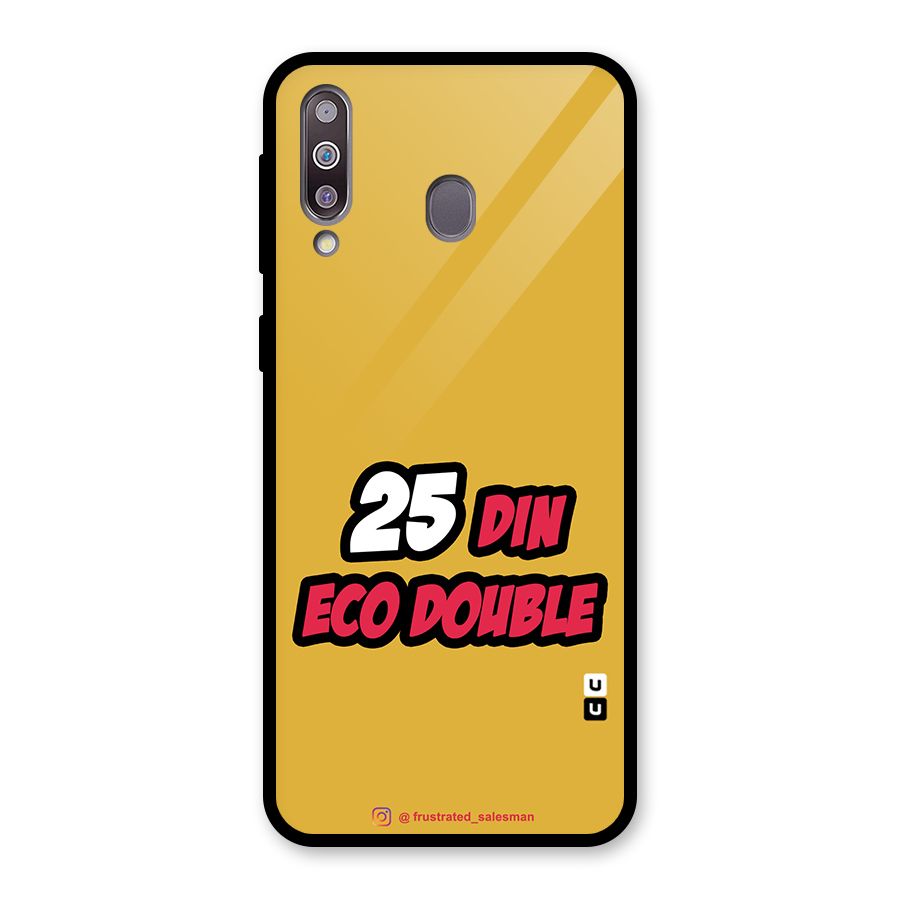 25 Din Eco Double Mustard Yellow Glass Back Case for Galaxy M30