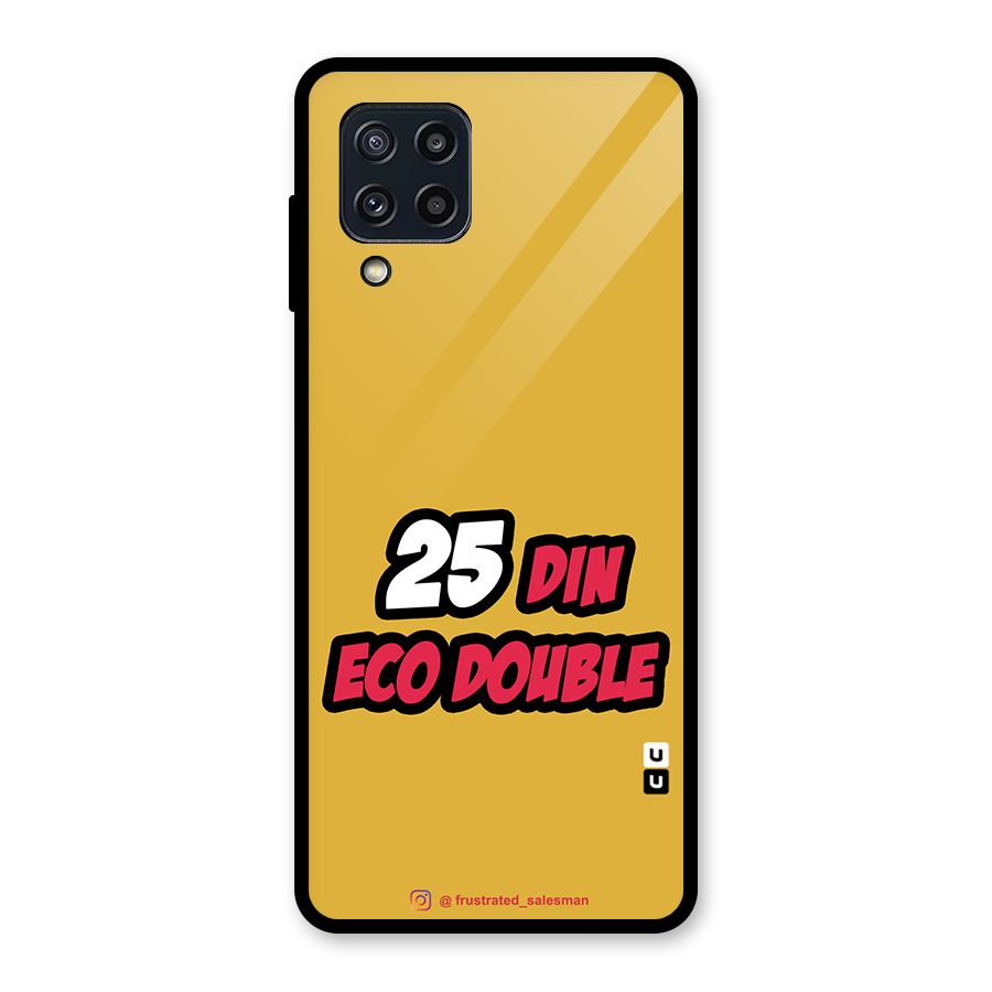 25 Din Eco Double Mustard Yellow Glass Back Case for Galaxy M32