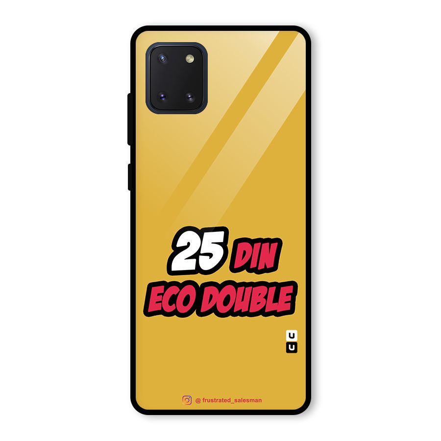 25 Din Eco Double Mustard Yellow Glass Back Case for Galaxy Note 10 Lite