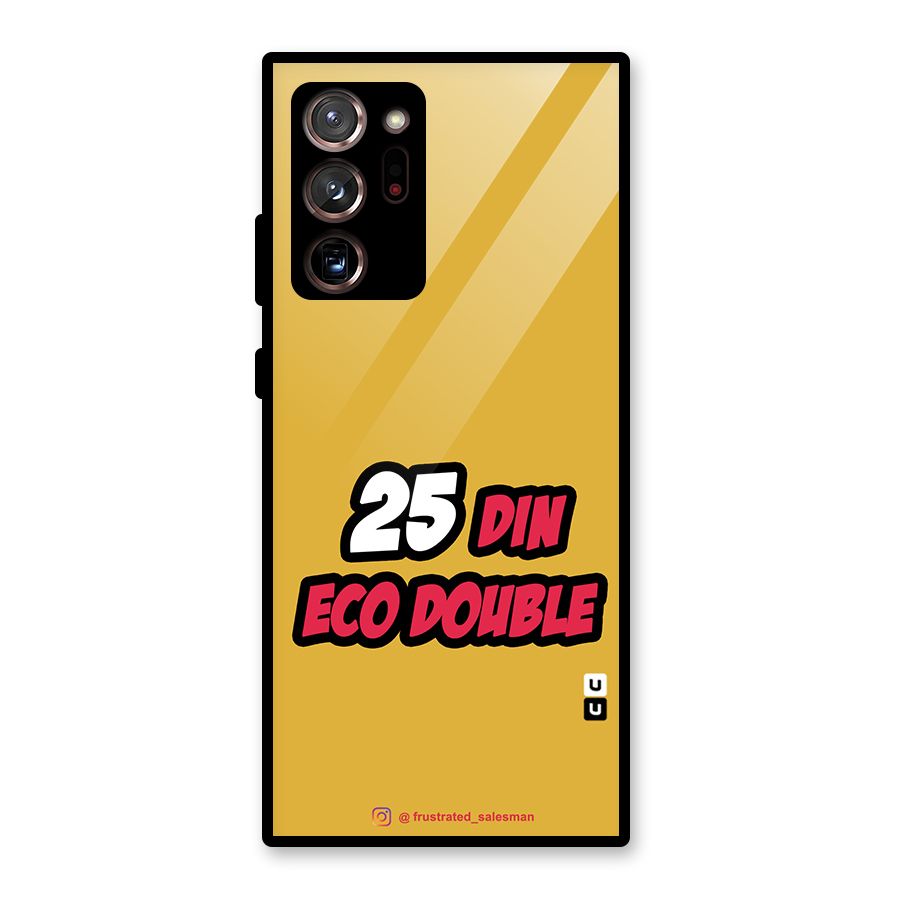 25 Din Eco Double Mustard Yellow Glass Back Case for Galaxy Note 20 Ultra