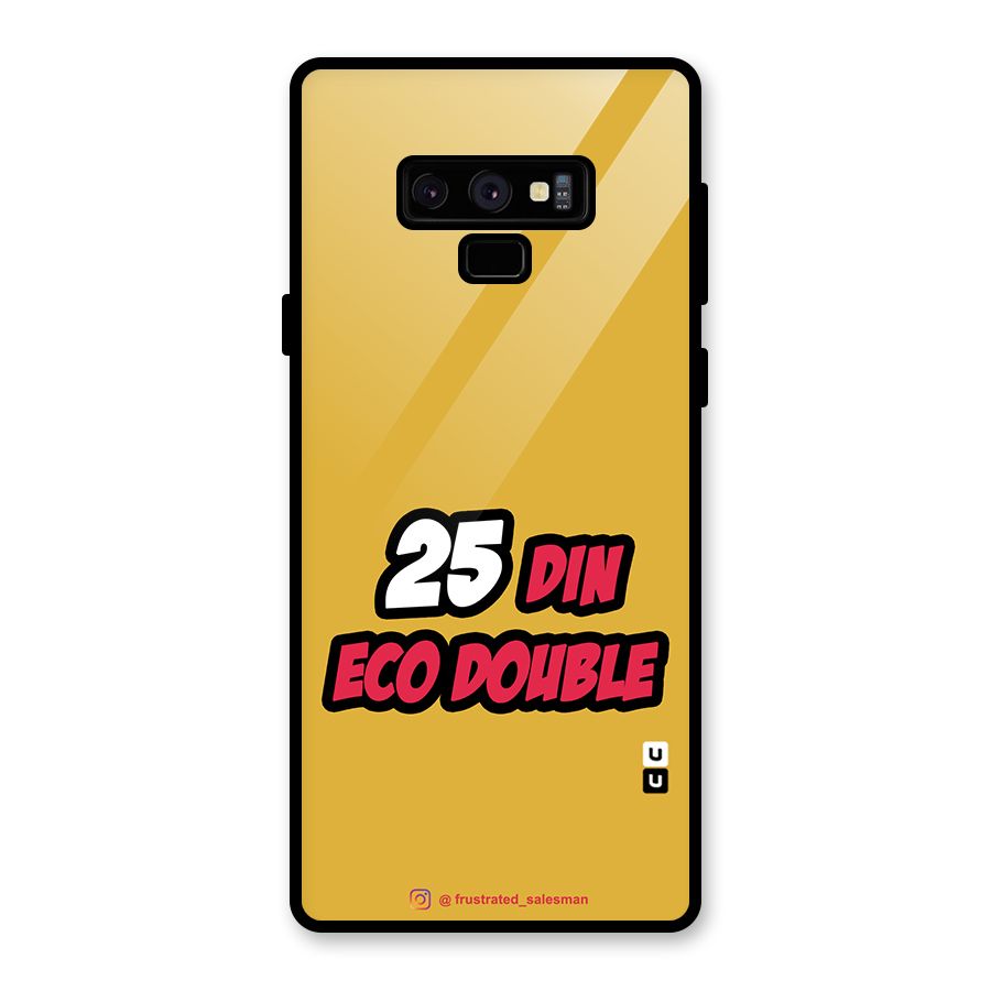 25 Din Eco Double Mustard Yellow Glass Back Case for Galaxy Note 9
