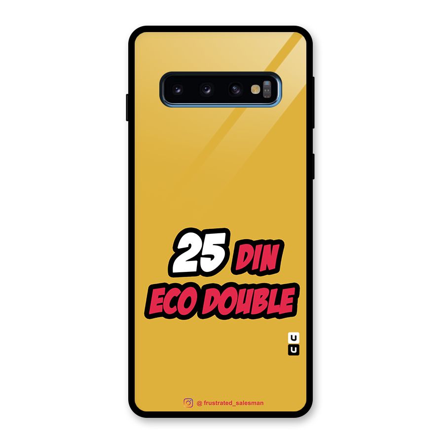 25 Din Eco Double Mustard Yellow Glass Back Case for Galaxy S10