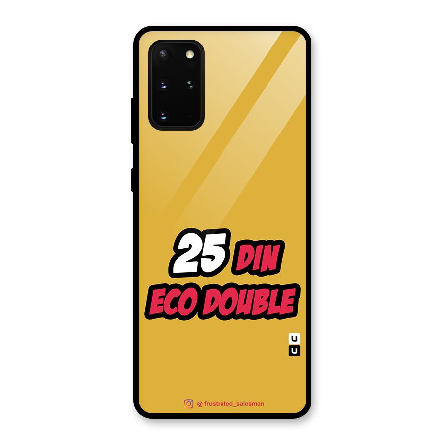 25 Din Eco Double Mustard Yellow Glass Back Case for Galaxy S20 Plus