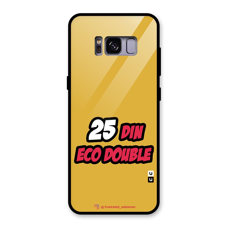 25 Din Eco Double Mustard Yellow Glass Back Case for Galaxy S8